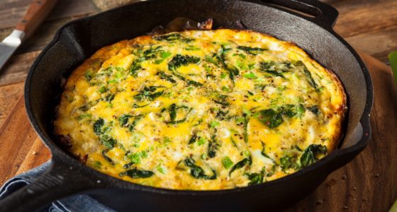 Huvudratt Frittata Spenat Fetaost