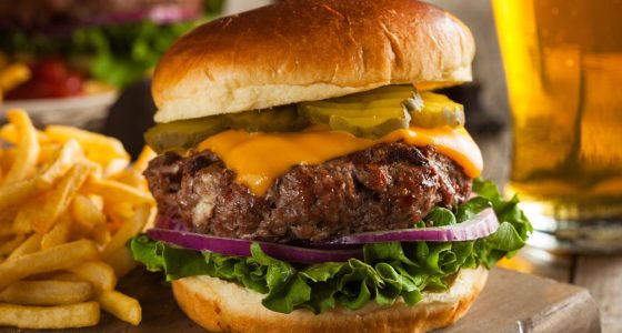 Smashad hamburgare